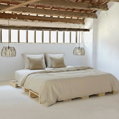 Coordinato letto in lino - COMPLETE SET BEIG - dELENZO LINEN FROM EUROPE S.L