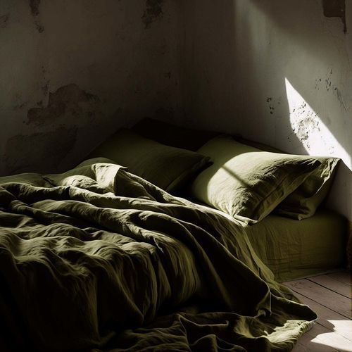 Coordinato letto in lino - OLIVE BRANCH - dELENZO LINEN FROM EUROPE S.L