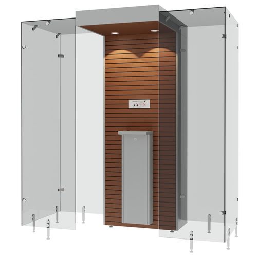 Cabina fumatori da interno - SMOKE SOLUTION SP110 - Longhi Air - con filtro HEPA / aperta / semi-aperta
