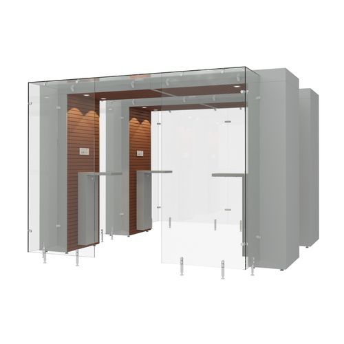 Cabina fumatori da interno - SMOKE SOLUTION 2SP AREA 3.2 M - Longhi Air - con filtro HEPA / semi-aperta