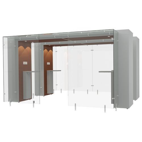 Cabina fumatori da interno - SMOKE SOLUTION 2SP AREA 4 M - Longhi Air - con filtro HEPA / semi-aperta