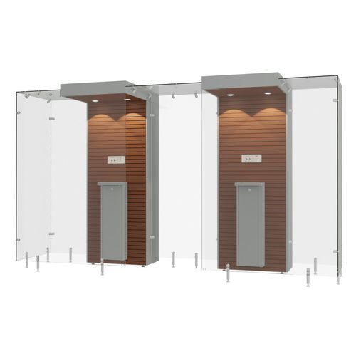 Cabina fumatori da interno - SMOKE SOLUTION 2SP110 - Longhi Air - con filtro HEPA / aperta / semi-aperta