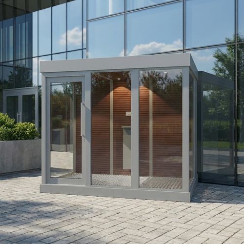Cabina fumatori da esterno - SMOKE SOLUTION SQ280 - Longhi Air - con filtro HEPA / con illuminazione integrata / in legno
