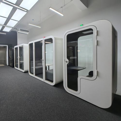 Ufficio POD acustico - P FAMILY - Dancoo Acoustic Pods Manufacturing Co.,Ltd. - regolabile / ergonomico / con sistema di videoconferenza