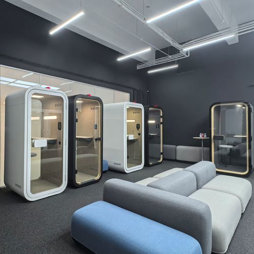 Ufficio POD acustico - S FAMILY - Dancoo Acoustic Pods Manufacturing Co.,Ltd. - regolabile / ergonomico / con sistema di videoconferenza