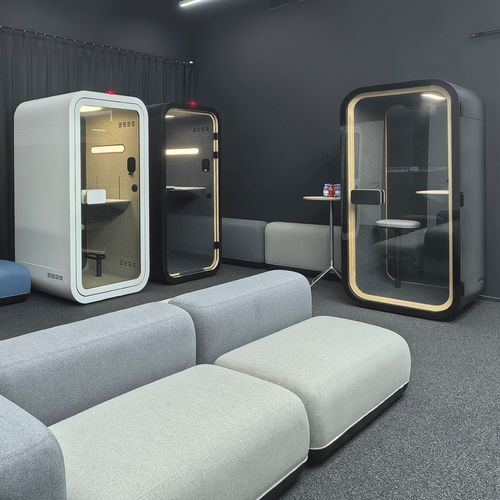 Cabina telefonica per ufficio - ONE COMPACT - Dancoo Acoustic Pods Manufacturing Co.,Ltd. - per open space / in legno compensato / in betulla