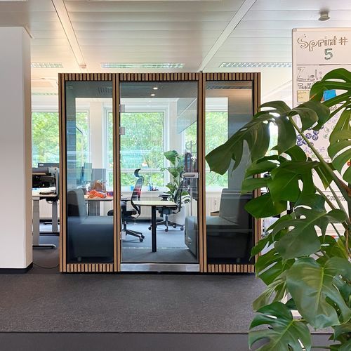 Ufficio POD acustico - 2V - Dancoo Acoustic Pods Manufacturing Co.,Ltd. - ergonomico / con porta vetrata / USB