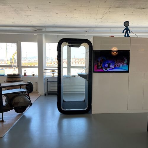 Cabina telefonica per ufficio - F - Dancoo Acoustic Pods Manufacturing Co.,Ltd. - per open space / in legno compensato / in betulla