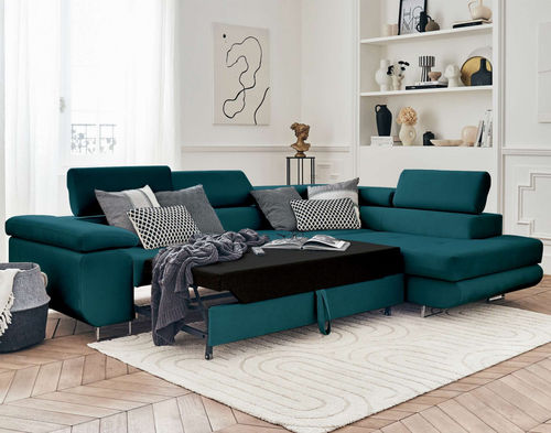 Divano d'angolo - PABLO : 1093BC - Best Mobilier - letto / contemporaneo / in velluto