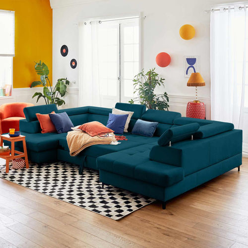 Divano letto - MERIDA : 1392BC - Best Mobilier - a semicerchio / contemporaneo / in velluto
