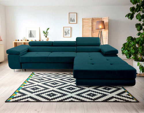 Divano d'angolo - PABLO : 1417BC - Best Mobilier - letto / contemporaneo / in velluto
