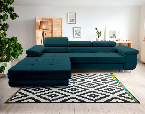 Divano d'angolo - PABLO : 1418BC - Best Mobilier - letto / contemporaneo / in velluto