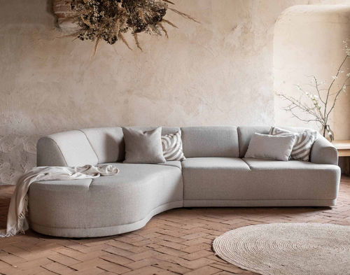 Divano d'angolo - SIENA : 1437BEI - Best Mobilier - contemporaneo / in tessuto / con braccioli