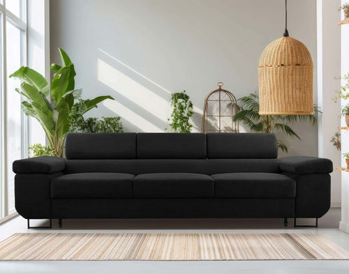 Divano contemporaneo - PABLO : 1518N - Best Mobilier - in velluto / con braccioli / con schienale ribaltabile