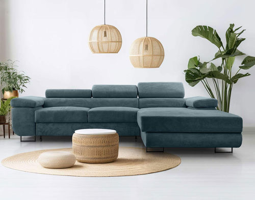 Divano d'angolo - PABLO : 1519B - Best Mobilier - letto / contemporaneo / in velluto