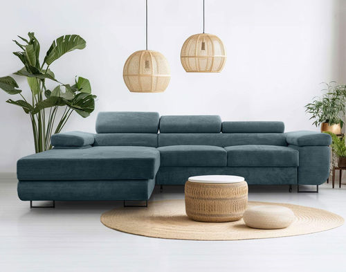 Divano d'angolo - PABLO : 1520B - Best Mobilier - letto / contemporaneo / in velluto