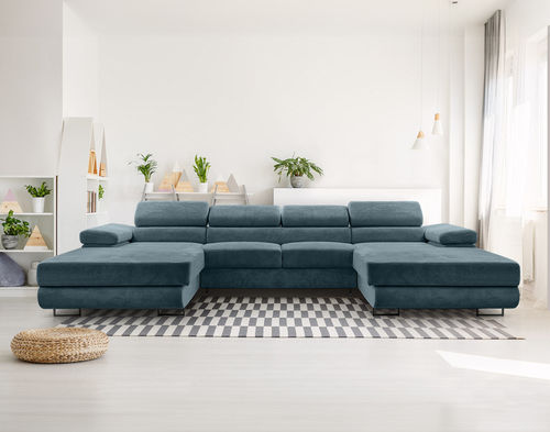 Divano d'angolo - PABLO : 1521B - Best Mobilier - letto / contemporaneo / in velluto