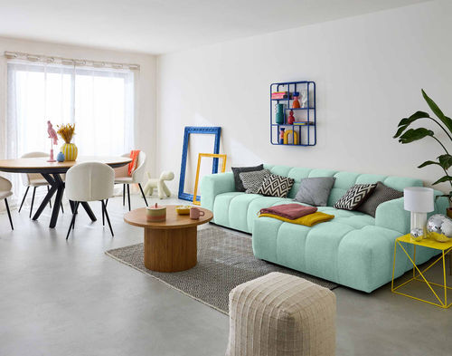 Divano d'angolo - RAY : 1673B - Best Mobilier - contemporaneo / in tessuto / con braccioli