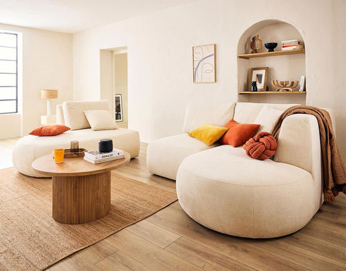 Divano modulare - SANTORINI: 1687BEI - Best Mobilier - contemporaneo / in tessuto / per cuscini
