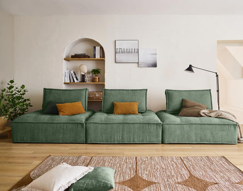 Divano modulare - MARISOL: 1859V - Best Mobilier - contemporaneo / in velluto / per cuscini