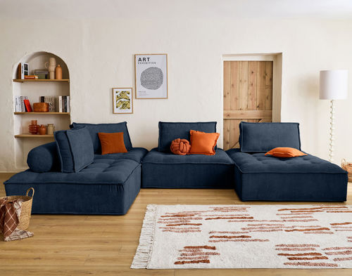 Divano modulare - MARISOL: 1861B - Best Mobilier - contemporaneo / in velluto / per cuscini