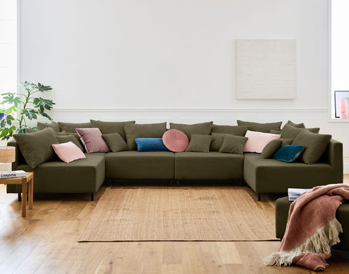 Divano modulare - EDINBURG: 1873V - Best Mobilier - contemporaneo / in velluto / per cuscini