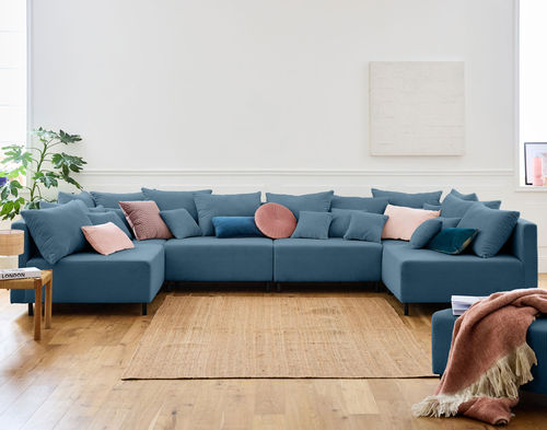 Divano modulare - EDINBURG: 1873B - Best Mobilier - contemporaneo / in velluto / per cuscini