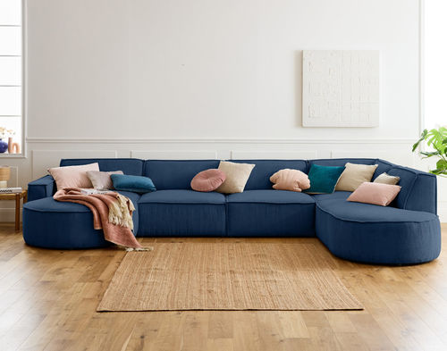 Divano d'angolo - SPIAGGIA : 1997B - Best Mobilier - contemporaneo / in velluto / con braccioli