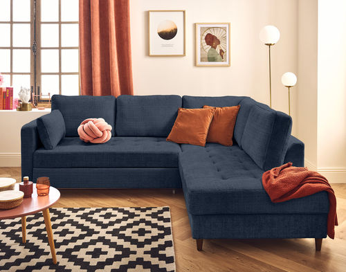 Divano d'angolo - ANNA : 2589B - Best Mobilier - letto / contemporaneo / in velluto