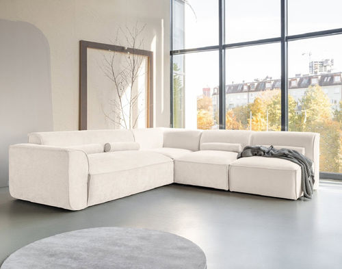 Divano modulare - FELIX: 2787BEI - Best Mobilier - contemporaneo / in tessuto / con braccioli