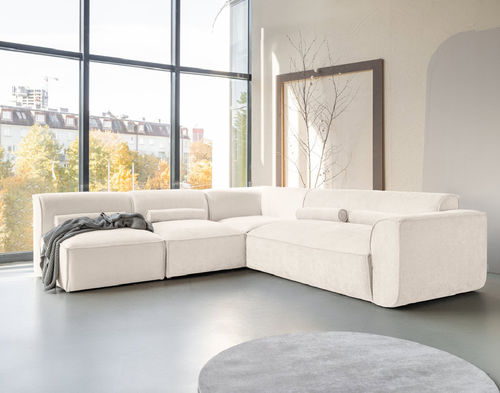 Divano modulare - FELIX: 2788BEI - Best Mobilier - contemporaneo / in tessuto / con braccioli