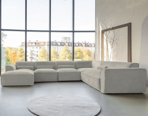 Divano modulare - FELIX: 2789GC - Best Mobilier - contemporaneo / in tessuto / con braccioli