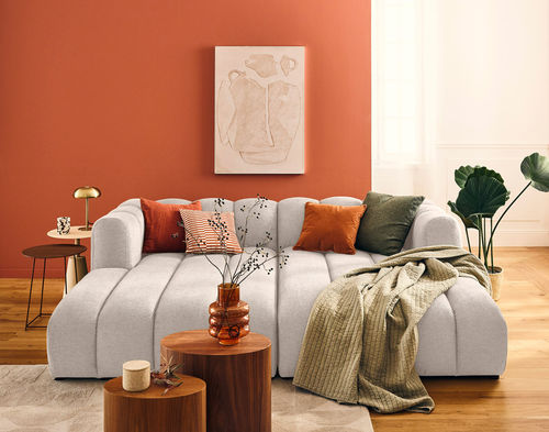 Dormeuse contemporanea - DEBBIE : 2951BEI - Best Mobilier - in tessuto / in agglomerato / in fibra di legno