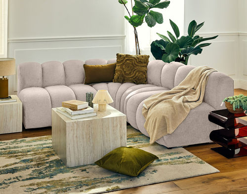 Divano modulare - DEBBIE: 2952BEI - Best Mobilier - contemporaneo / in tessuto / senza braccioli