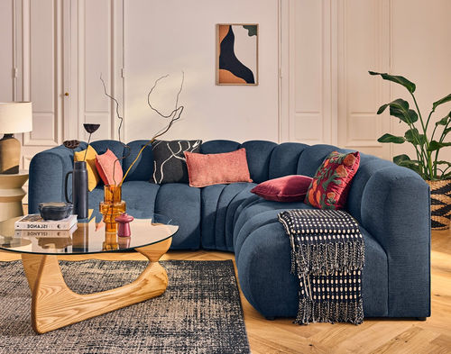 Divano modulare - DEBBIE: 2953B - Best Mobilier - contemporaneo / in tessuto / con braccioli