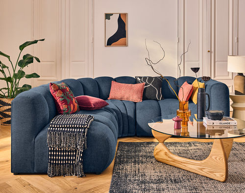 Divano modulare - DEBBIE: 2954B - Best Mobilier - contemporaneo / in tessuto / con braccioli