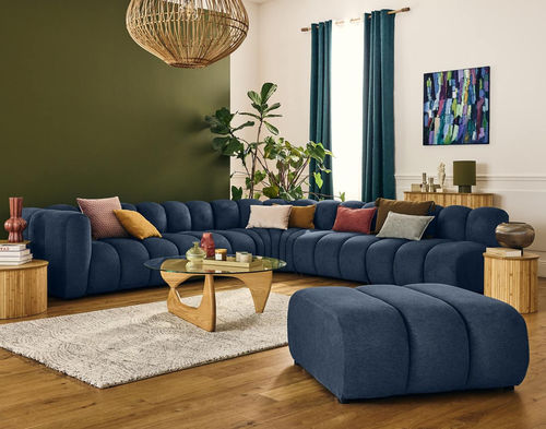 Divano modulare - DEBBIE: 2955B - Best Mobilier - contemporaneo / in tessuto / con braccioli