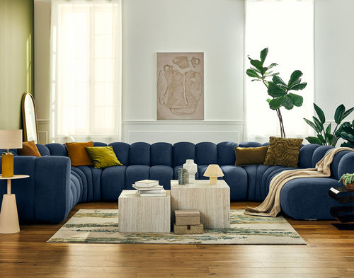 Divano modulare - DEBBIE: 2957B - Best Mobilier - contemporaneo / in tessuto / con braccioli