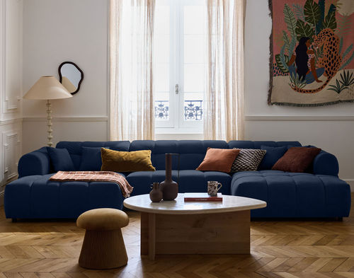 Divano d'angolo - RAY: 3023B - Best Mobilier - contemporaneo / in tessuto / con braccioli