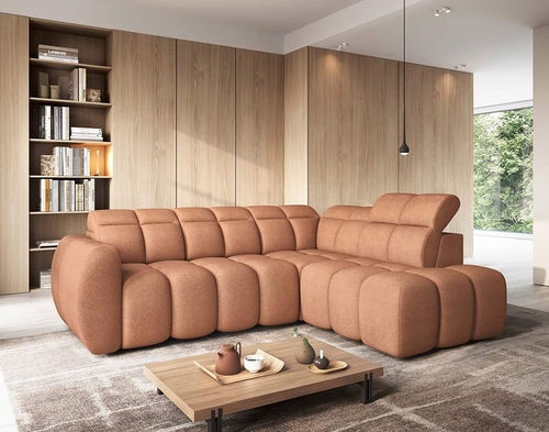 Divano d'angolo - BASILE: 3178TER - Best Mobilier - contemporaneo / in tessuto / con braccioli