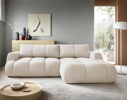 Divano d'angolo - YULIN: 3232BEI - Best Mobilier - letto / contemporaneo / in tessuto