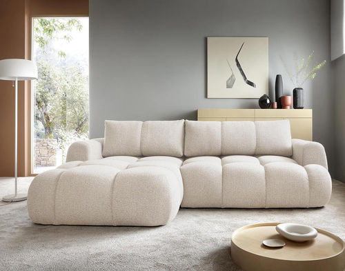 Divano d'angolo - YULIN: 3233BEI - Best Mobilier - letto / contemporaneo / in tessuto