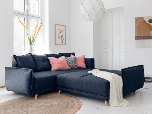 Divano d'angolo - LENA: 810B - Best Mobilier - letto / design scandinavo / in tessuto
