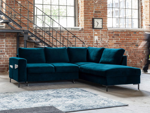 Divano d'angolo - LILLY : 1065BC - Best Mobilier - letto / contemporaneo / in velluto