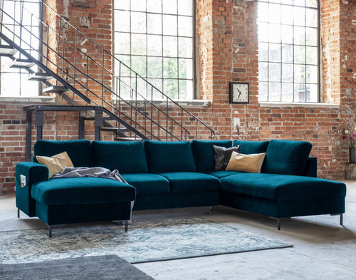 Divano letto - LILLY: 1067BC - Best Mobilier - a semicerchio / contemporaneo / in velluto
