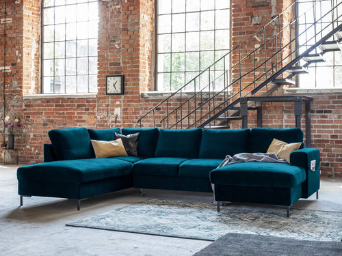 Divano d'angolo - LILLY : 1068BC - Best Mobilier - letto / a semicerchio / contemporaneo
