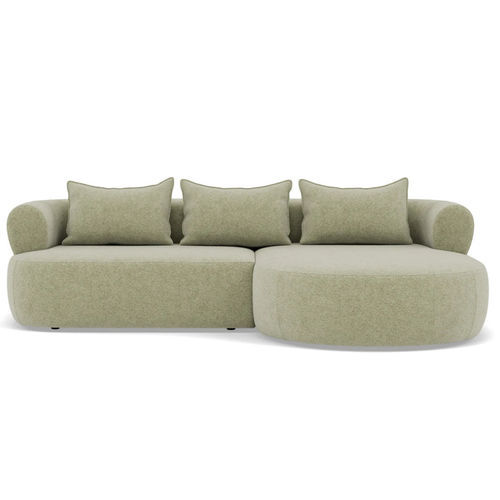 Divano d'angolo - ANGELA - Best Mobilier - in velluto / in schiuma di poliuretano / beige