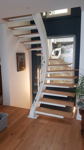 Scala a L - ES-fixe - Manufactura - a U / con gradini in legno / con gradini in metallo