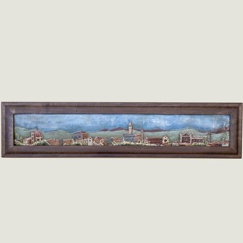 Scultura in ceramica - Firenze - cestenoli srl - fatta a mano / Made in Italy / a muro