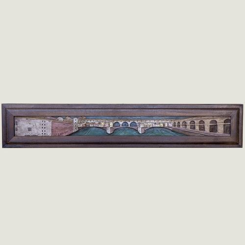 Scultura in ceramica - Ponte Vecchio - cestenoli srl - fatta a mano / Made in Italy / a muro